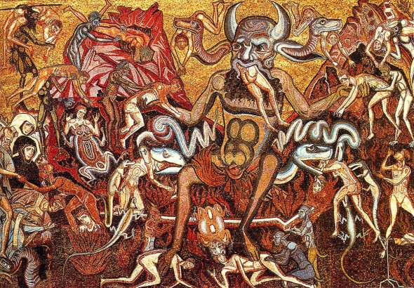 "Mosaic of Hell" Florence Baptistry by Coppo di Marcovaldo